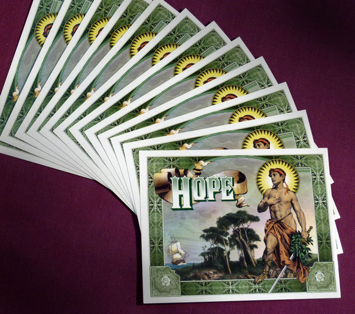 HOPE postcards by Stephen Barnwell