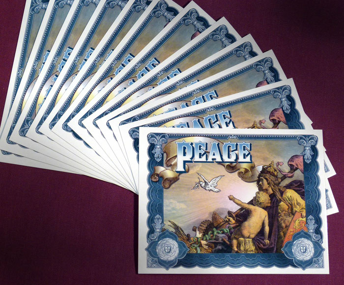 PEACE postcards by Stephen Barnwell