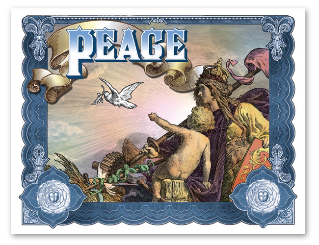 PEACE postcard by Stephen Barnwell